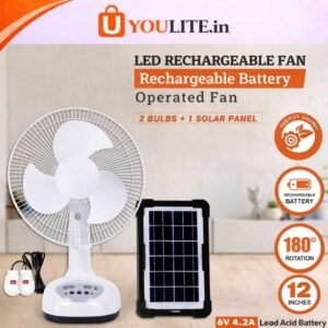 Solar Fan WitH 2 Bulb Y177
