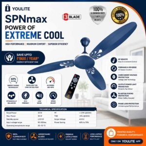 BLDC 3 Blade Ceiling Fan with Remote Y241